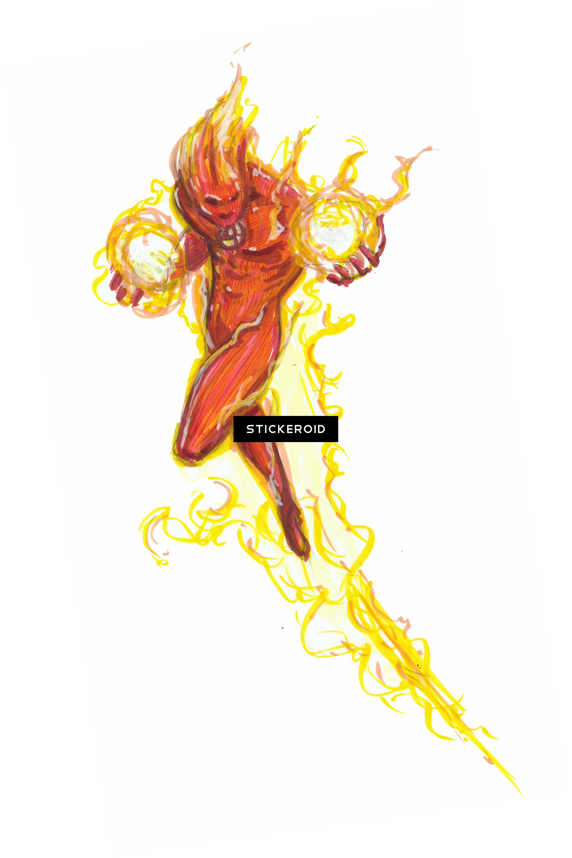 Human Torch - Torch (1967x2952), Png Download