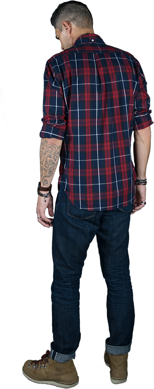 Gitman Vintage - Plaid (493x1240), Png Download