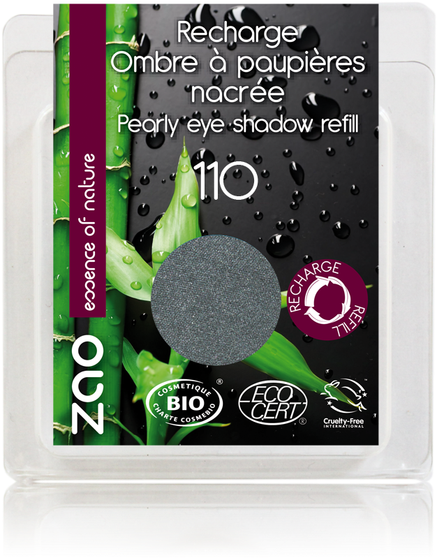 Zao Makeup Pearly Eyeshadow 110 Metal Grey Refill - Zao Makeup - Pearly Eyeshadow (900x900), Png Download