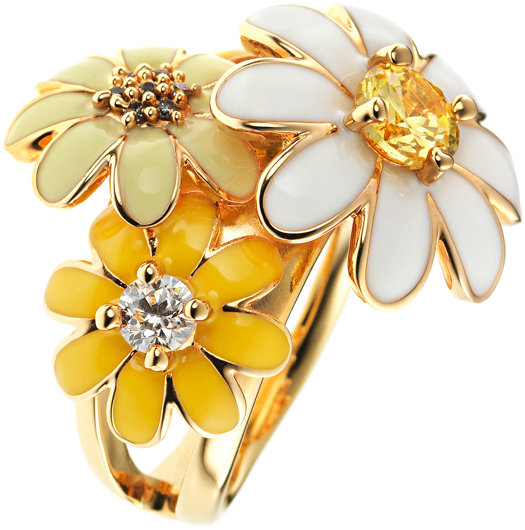 Daisy Cluster Ring Yellow - Magazine (1200x1200), Png Download