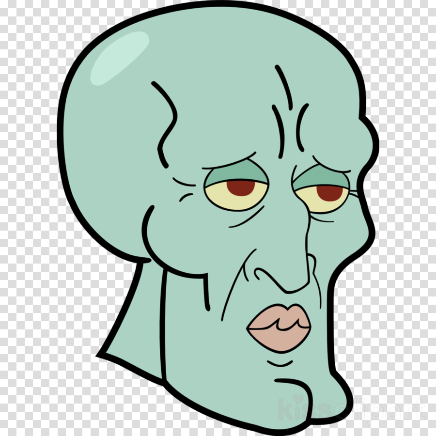Handsome Squidward Png Clipart Squidward Tentacles - Handsome Squidward Sticker (900x900), Png Download