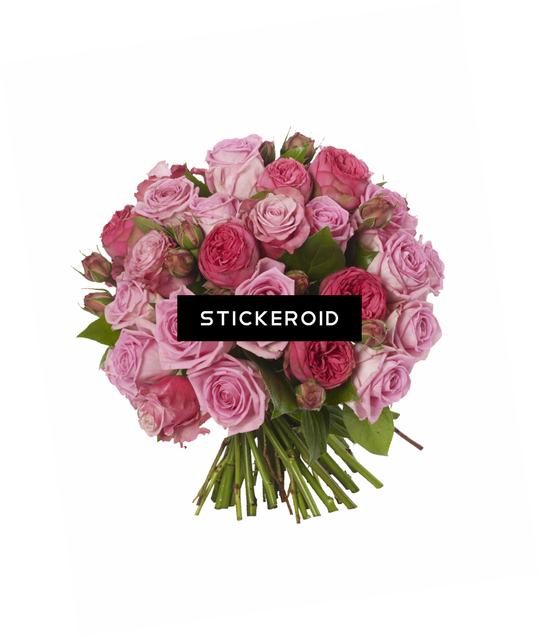 Pink Roses Flowers Bouquet - Flowers Png Free Download (1052x1245), Png Download