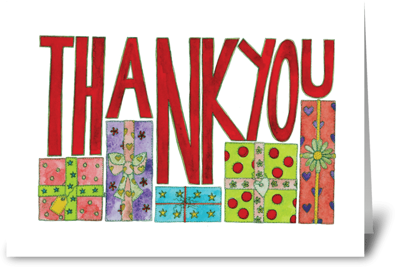 Thank You Greeting Card - Greeting Card (848x698), Png Download