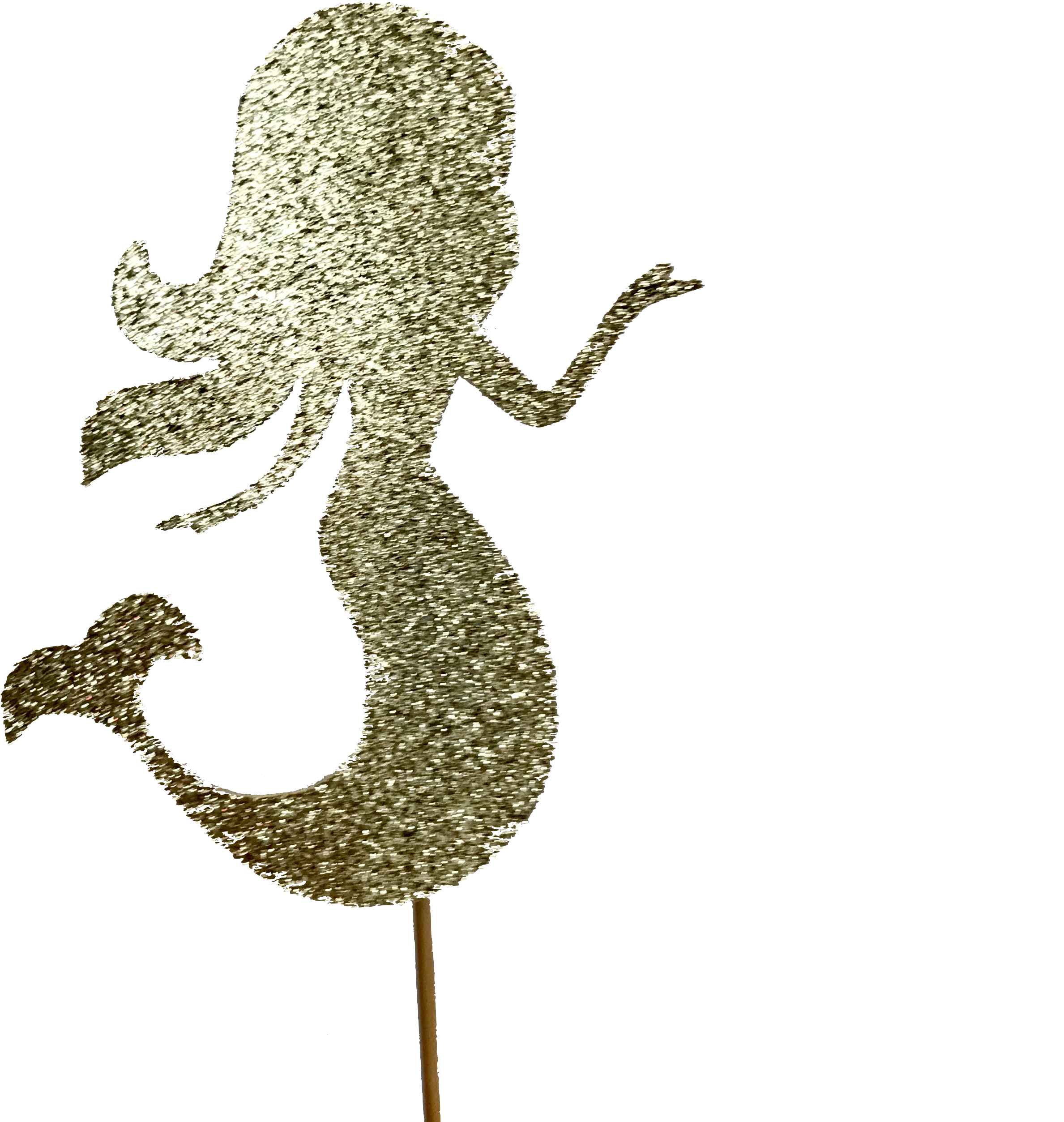 Mermaid Gold Glitter Cake Topper - Illustration (2945x2945), Png Download