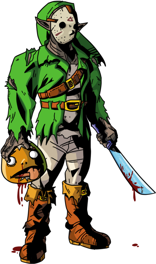 Friday The 13thzelda Crossover Art Zelda Dungeon - Drawing (600x896), Png Download