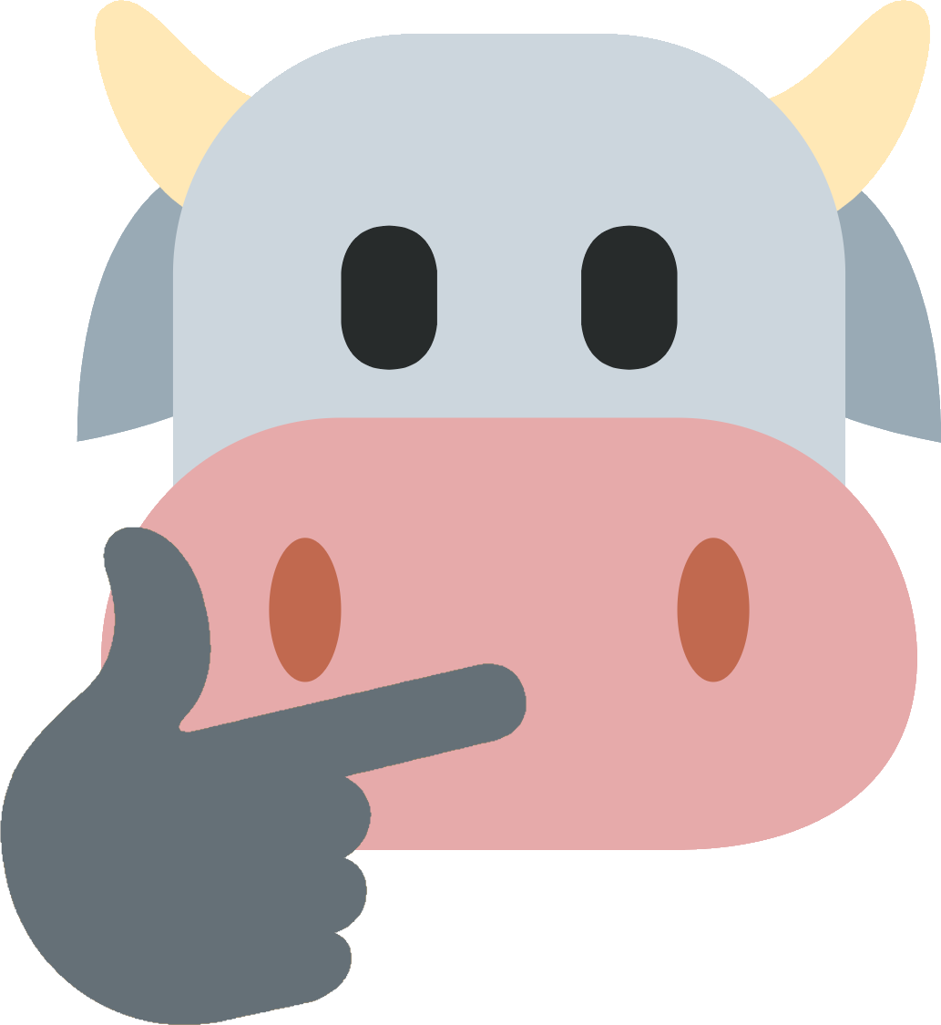 Hi @discordapp Wat U Think Of My Cow Emojis Pls Add - Emoji (1033x1125), Png Download