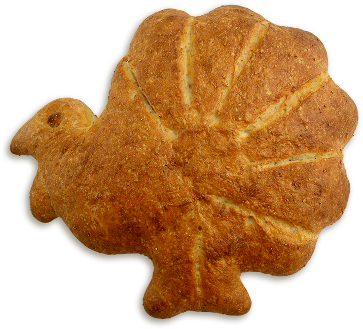Turkey Shaped Bread - Turkey Shaped Cookies (800x800), Png Download