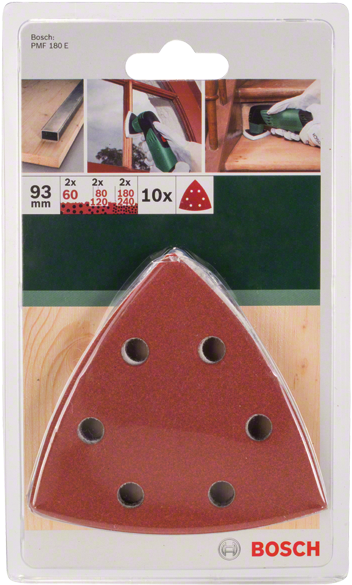 10-piece Sanding Paper Set For Sanding Plate Avz 93 - Bosch 2609256957 93mm Sanding Sheet Set Delta (367x600), Png Download