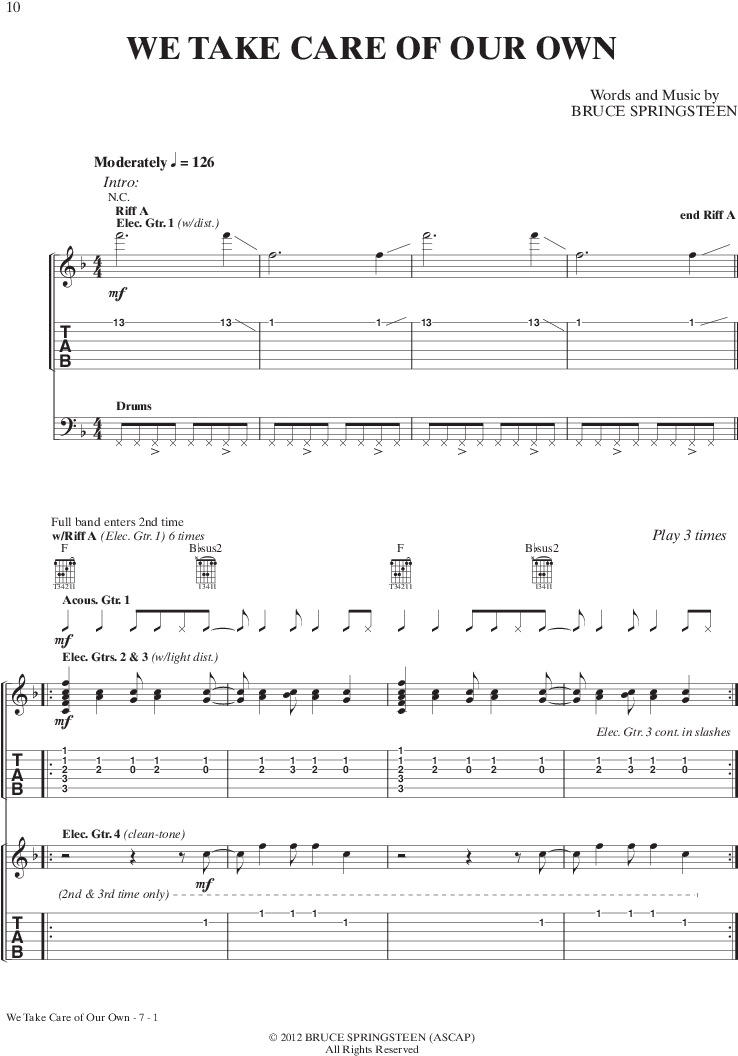 Wrecking Ball Thumbnail - We Take Care Of Our Own Piano Sheet (864x1152), Png Download