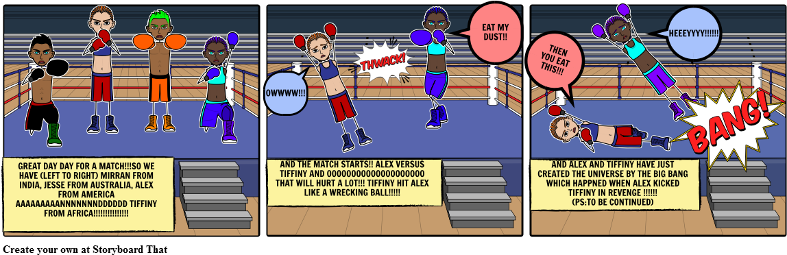 The Great Boxing Championship - Cartoon (1164x385), Png Download