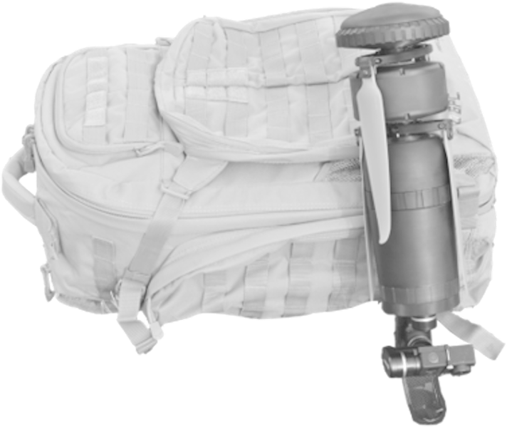 Spirit With Backpack B&w - Portable Network Graphics (836x720), Png Download