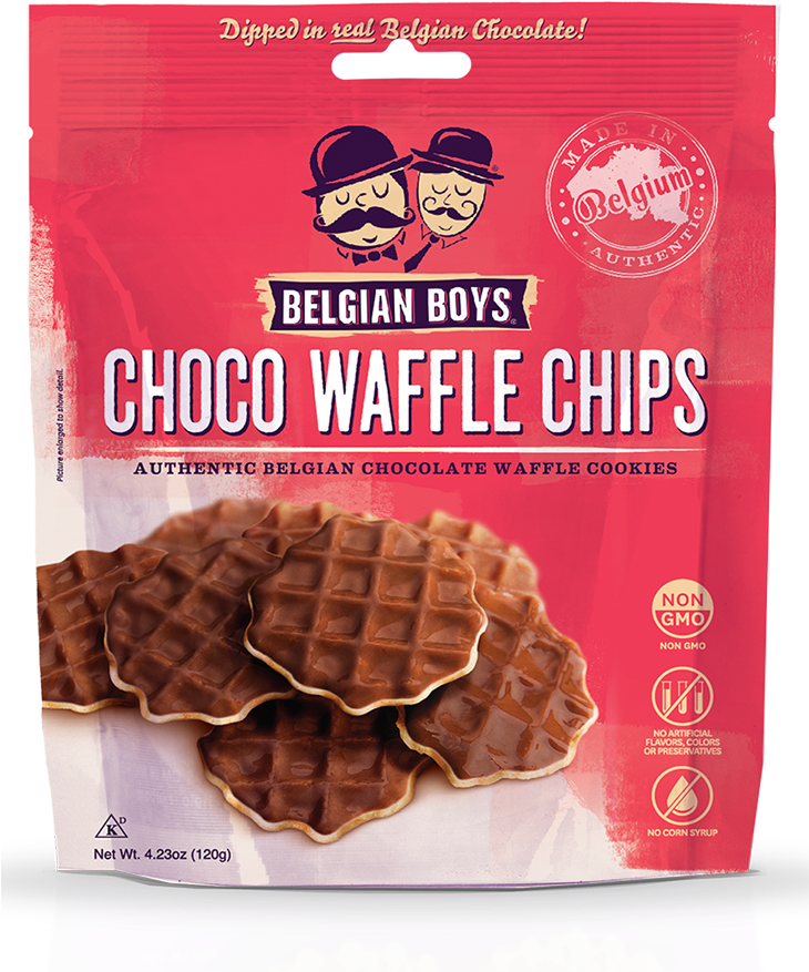 When - Belgian Boys Choco Waffle Chips (1000x1000), Png Download