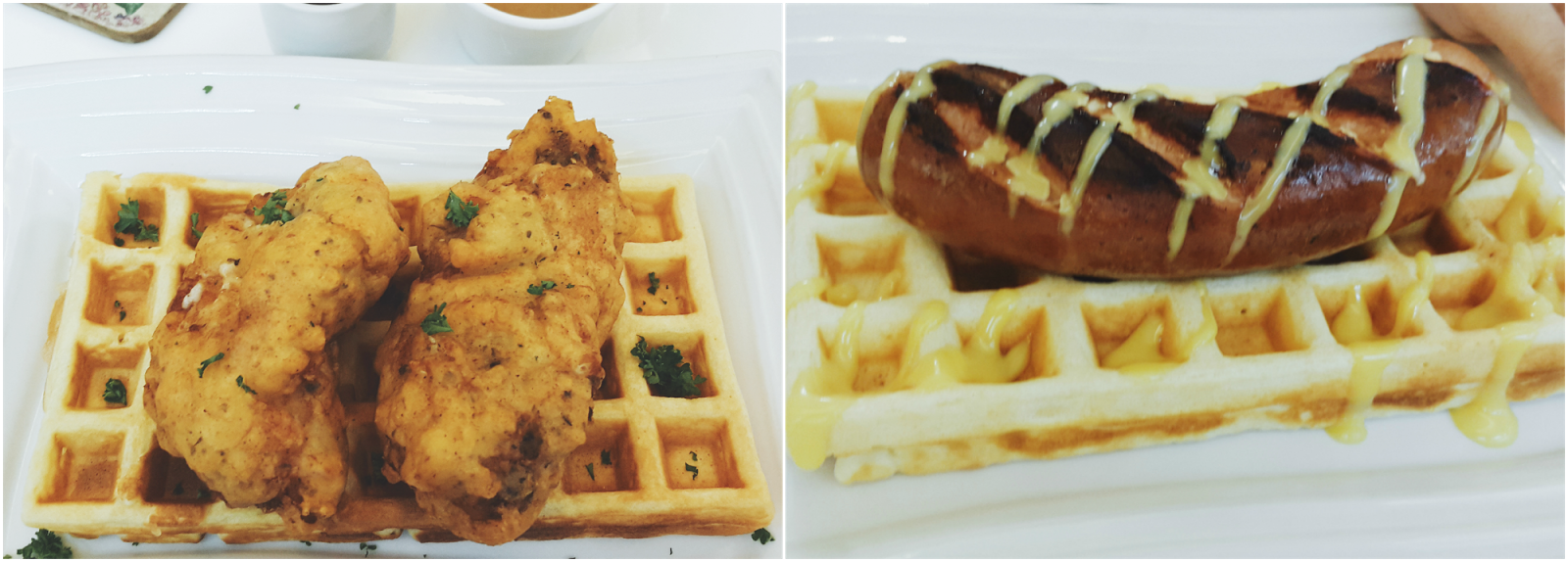 Euro Chicken & Waffle And Frank & Pegi - Belgian Waffle (1600x574), Png Download