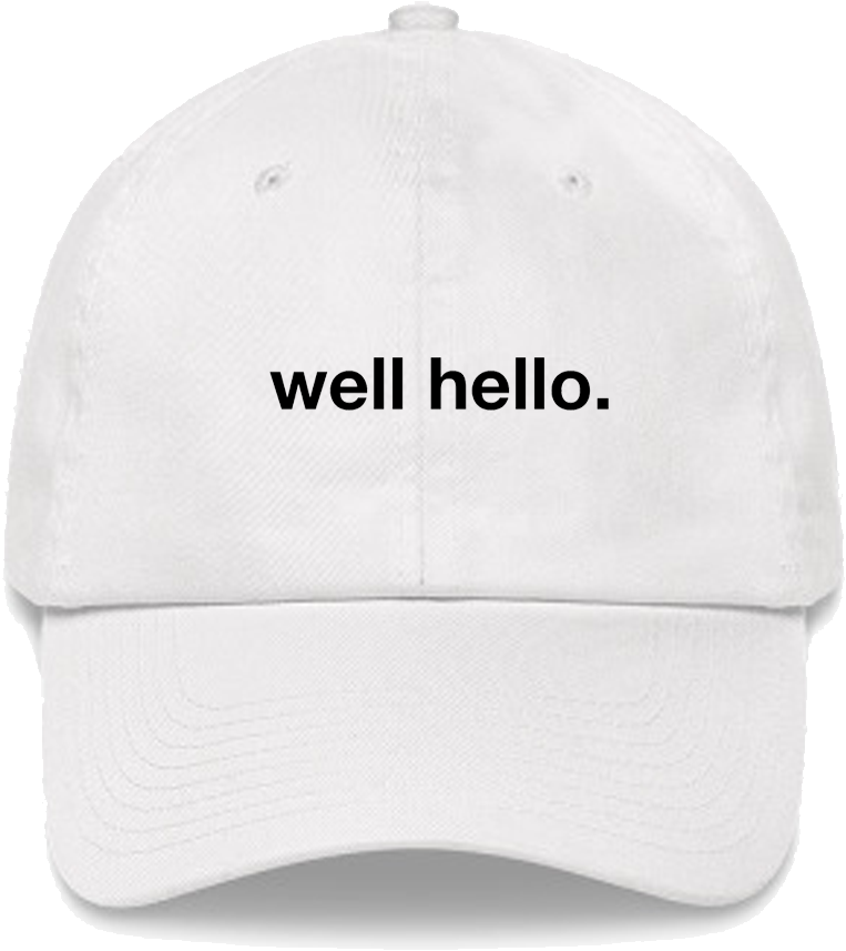 Well Hello, Mouthbreather White Hat - Baseball Cap (1200x1200), Png Download