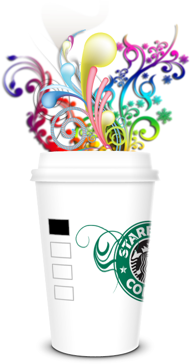 Svg Download Starbucks Frappuccino Drawing At Getdrawings - Twilight Pink Square Sticker 3" X 3" (686x780), Png Download