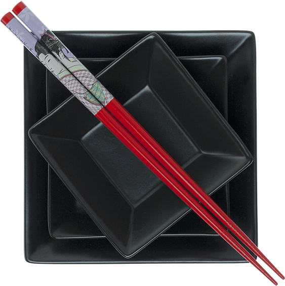 Sushi Plates And Chopsticks From Daiso For Only $2 - Wallet (622x623), Png Download