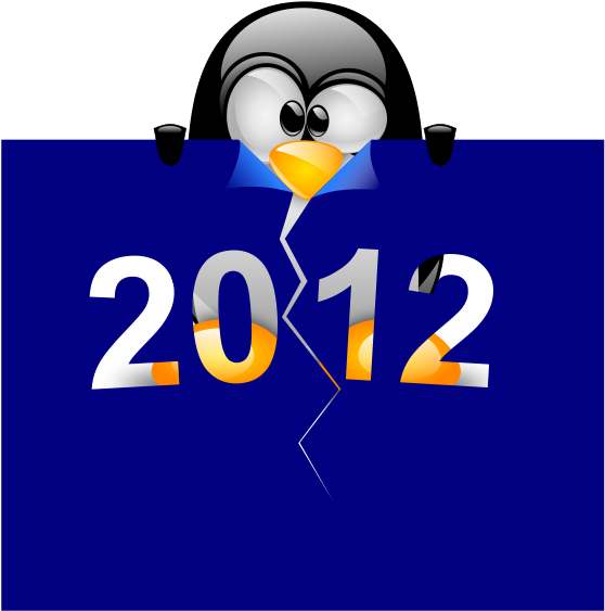 Tux Fin 2012 Clip Art - Tux (566x800), Png Download