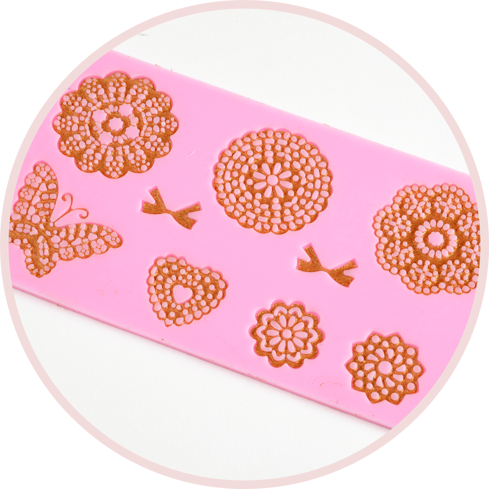 Our Cake Lace Kit Comes With A Silicon Mat And Ready - Cake Decorating (1713x1713), Png Download