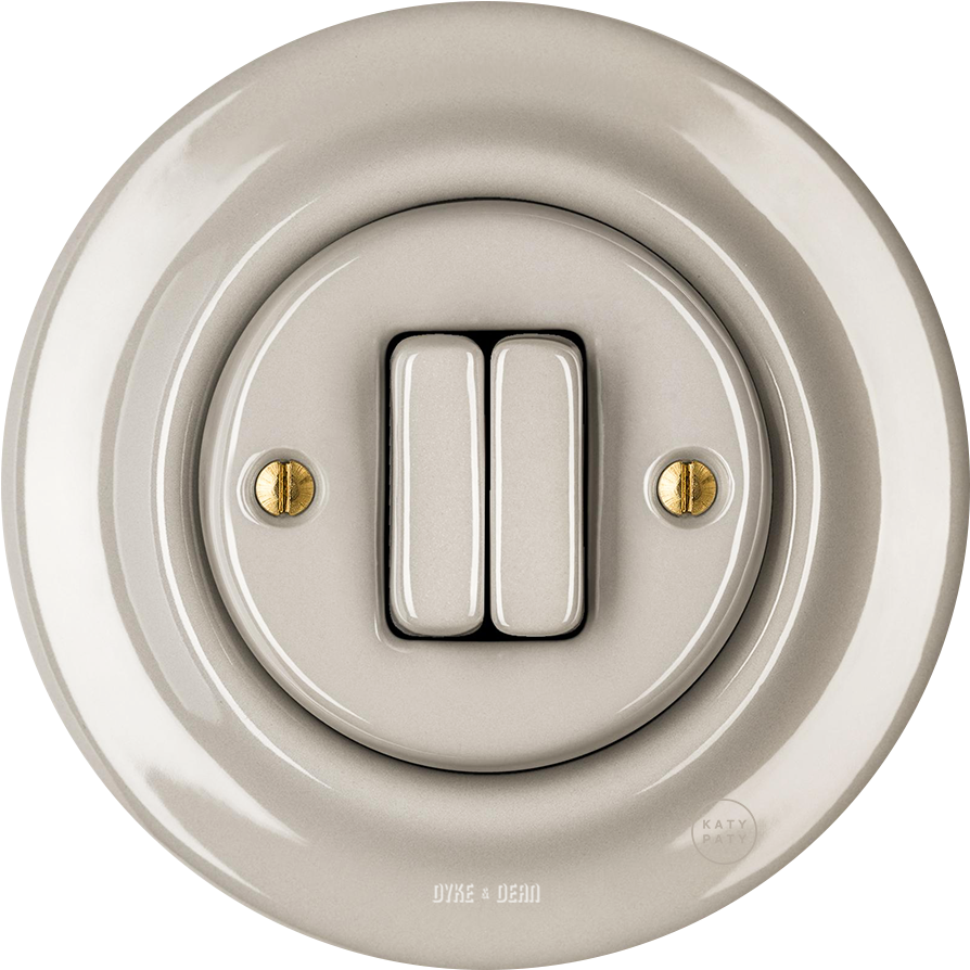Porcelain Wall Switch Cappuccino Double - Switch (900x900), Png Download