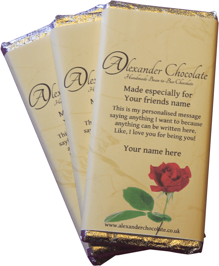 Personalised Chocolate Bar - Alexander Chocolate (904x1080), Png Download