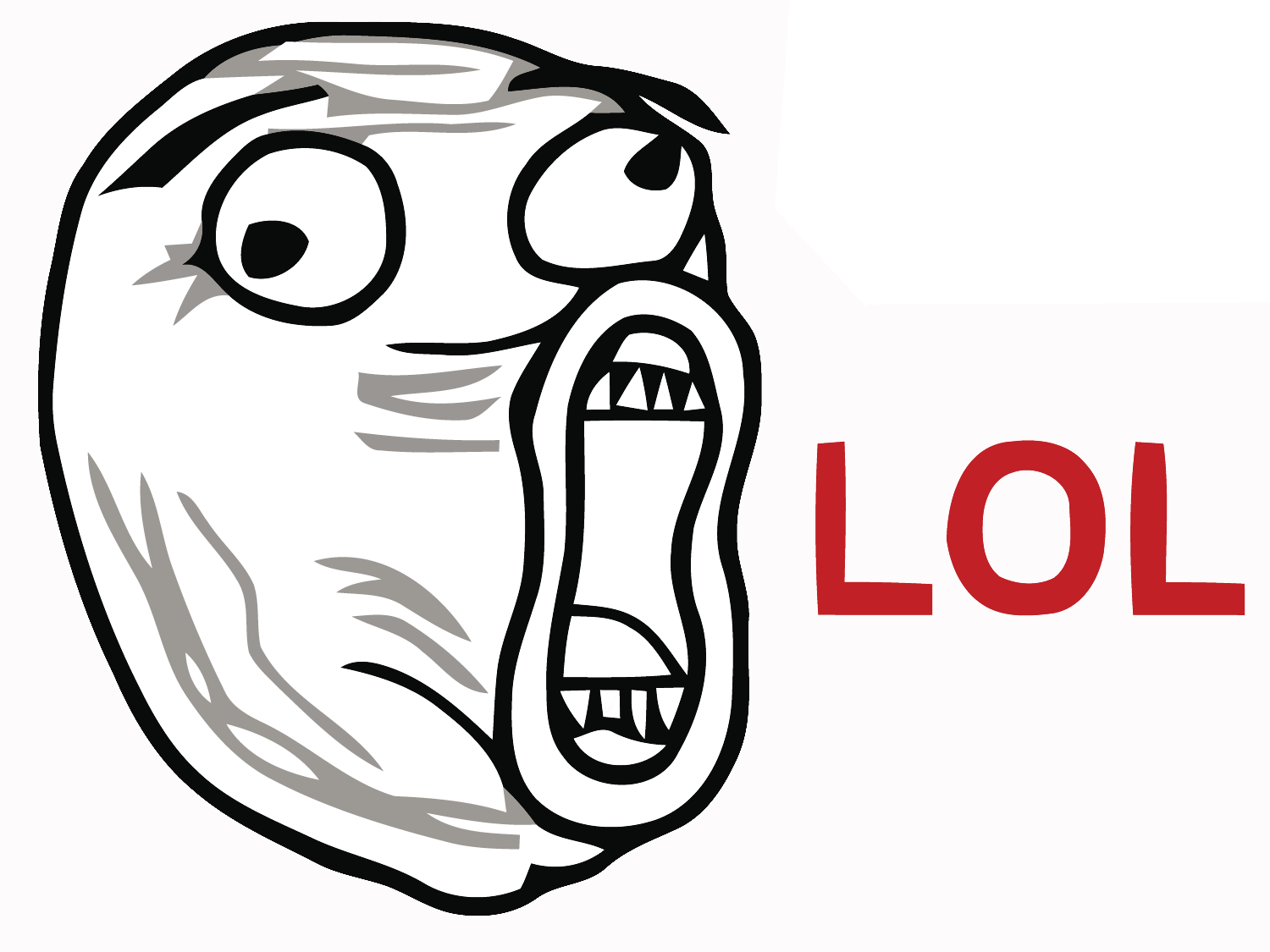 La Imagen Meme Troll - Lol Meme Face (1500x1125), Png Download