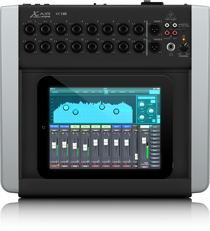 Behringer X Air X18 Compact Digital Mixer - Behringer X18 Digital Ipad/tablet Mixer (727x800), Png Download