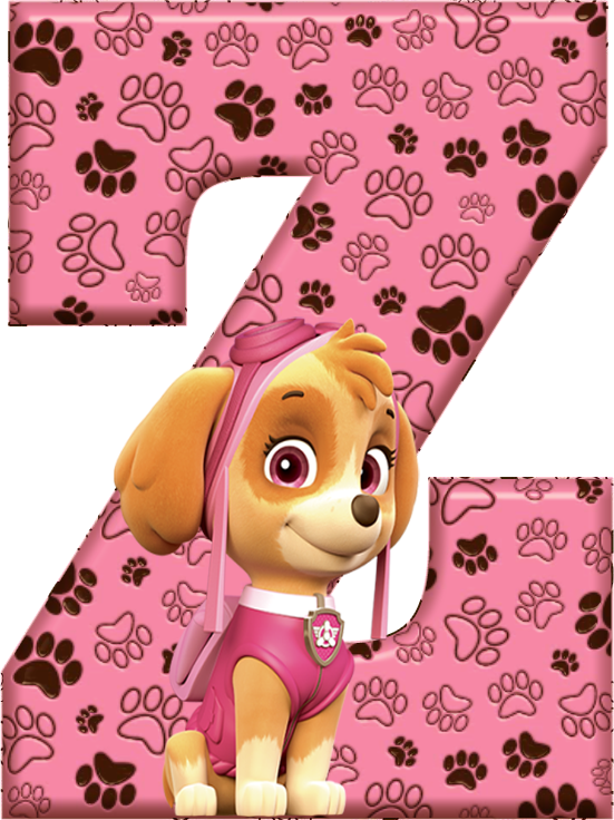 *✿**✿*z*✿**✿*de Alfabeto Decorativo - Skye Paw Patrol Letters (551x736), Png Download