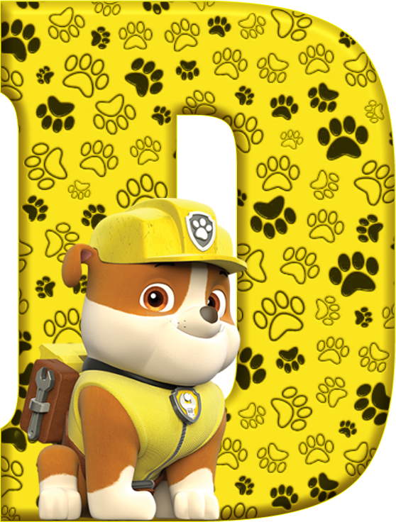 *✿**✿*d*✿**✿*de Alfabeto Decorativo - Letters K Paw Patrol (558x736), Png Download