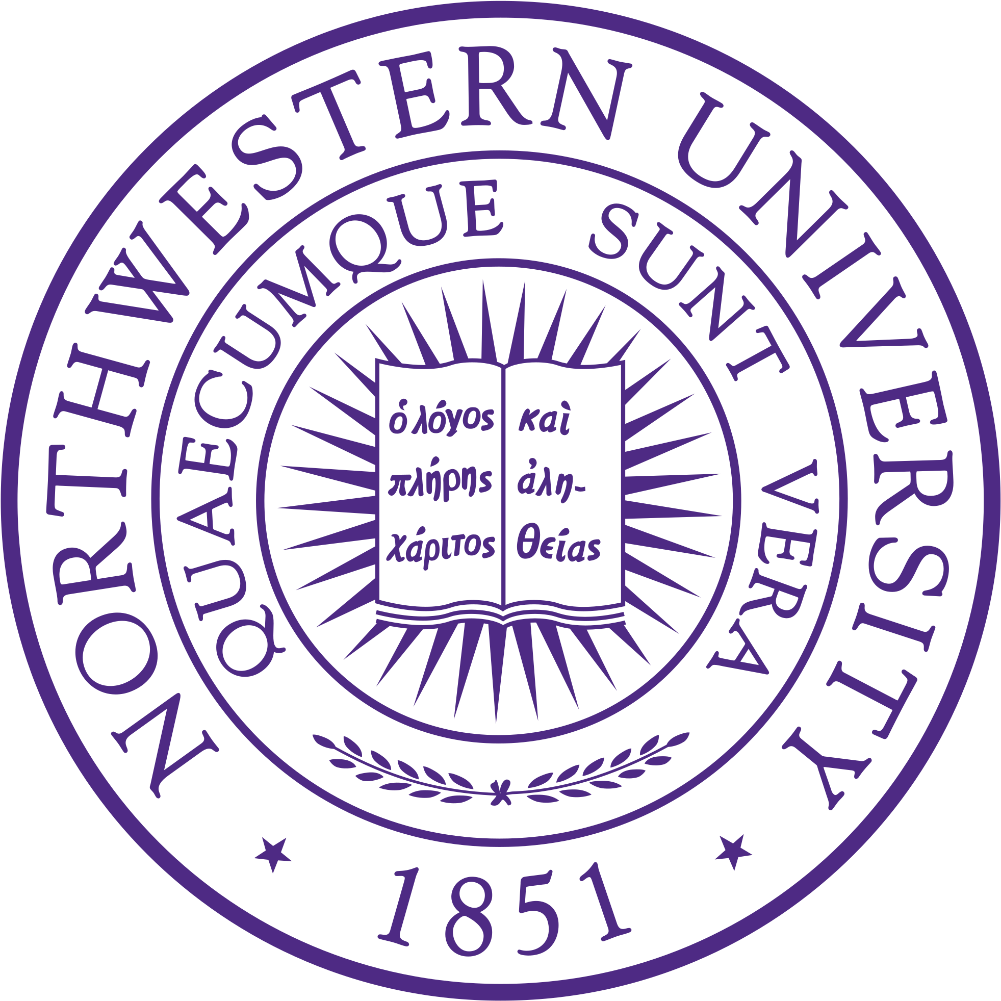Northwestern University Seal (1200x1200), Png Download