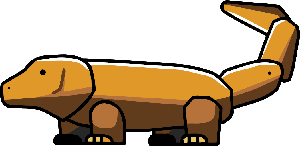 Komodo Dragon - Scribblenauts Reptiles (1051x513), Png Download