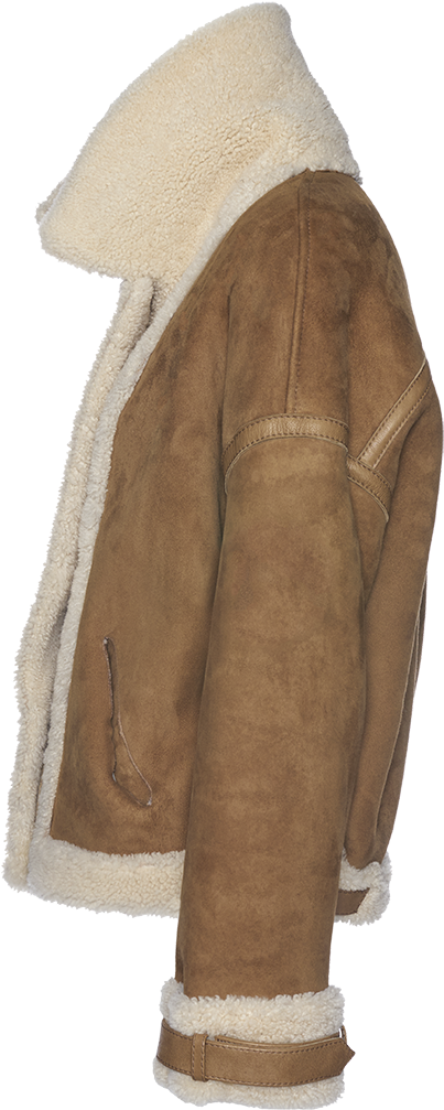 The Luna Curly Hair Revserible Shearling Jacket - Shearling (960x1440), Png Download