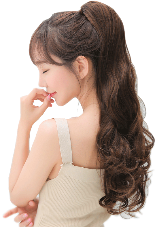 Female Long Curly Hair - Ponytail (800x800), Png Download
