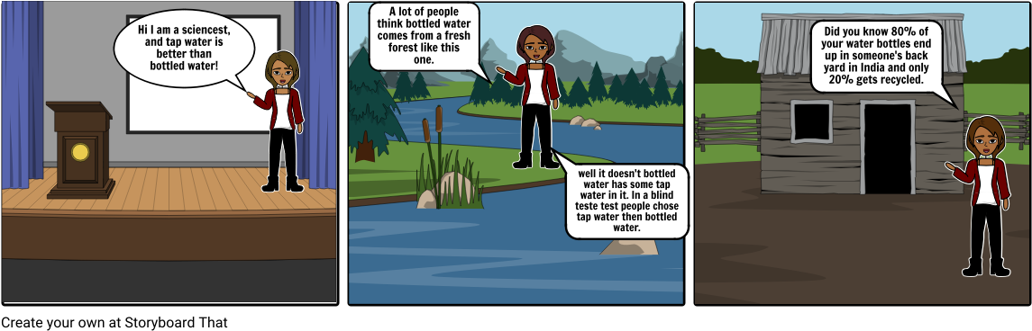 Bottled Water - Cartoon (1164x385), Png Download