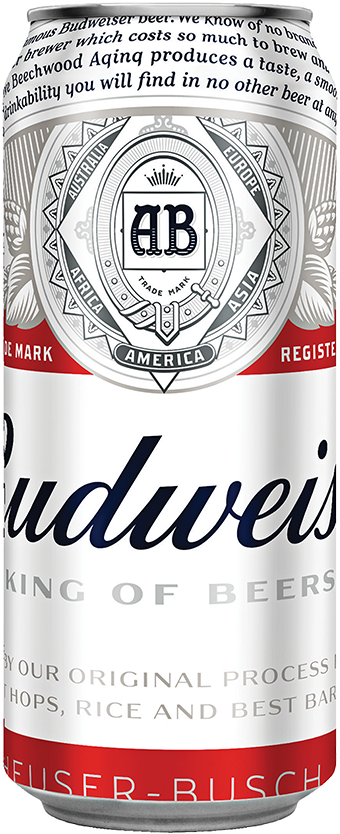Budweiser Beer - 4 Pack, 16 Fl Oz Cans (466x1150), Png Download