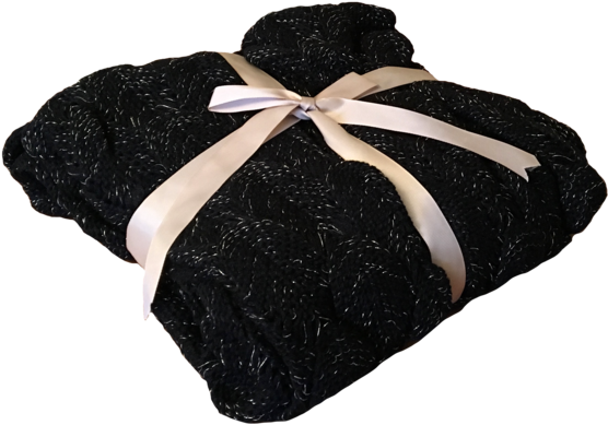 Folded Black And Silver Mermaid Blanket By Uramermaid (620x603), Png Download