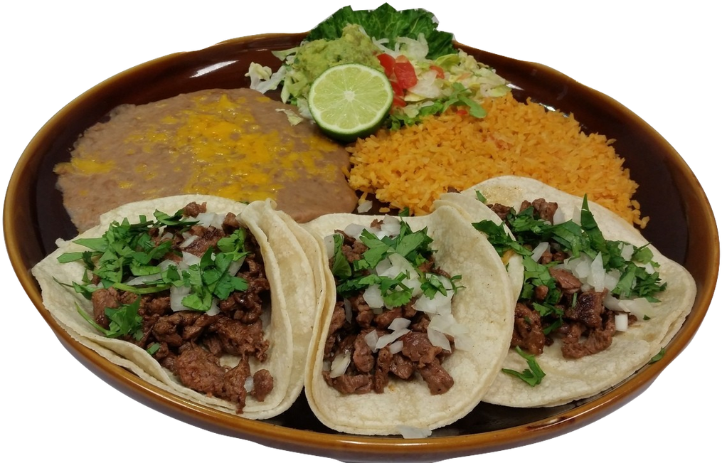 Carne Asada Tacos - Corn Tortilla (1100x652), Png Download