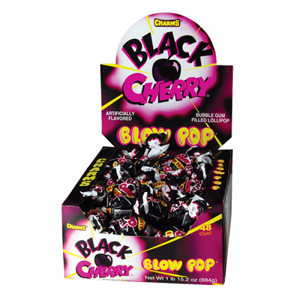 Charms Blow Pops Black Cherry Flavor Buy It At Nonstopsaving - Charms Blow Pops Black Cherry Blow Pops (box Of 48) (600x600), Png Download