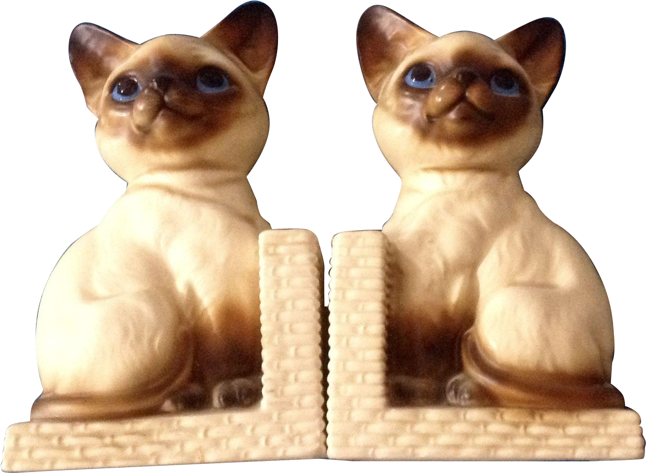 Vintage Japan Siamese Cat Ceramic Bookends Figurines - Siamese (1328x1328), Png Download