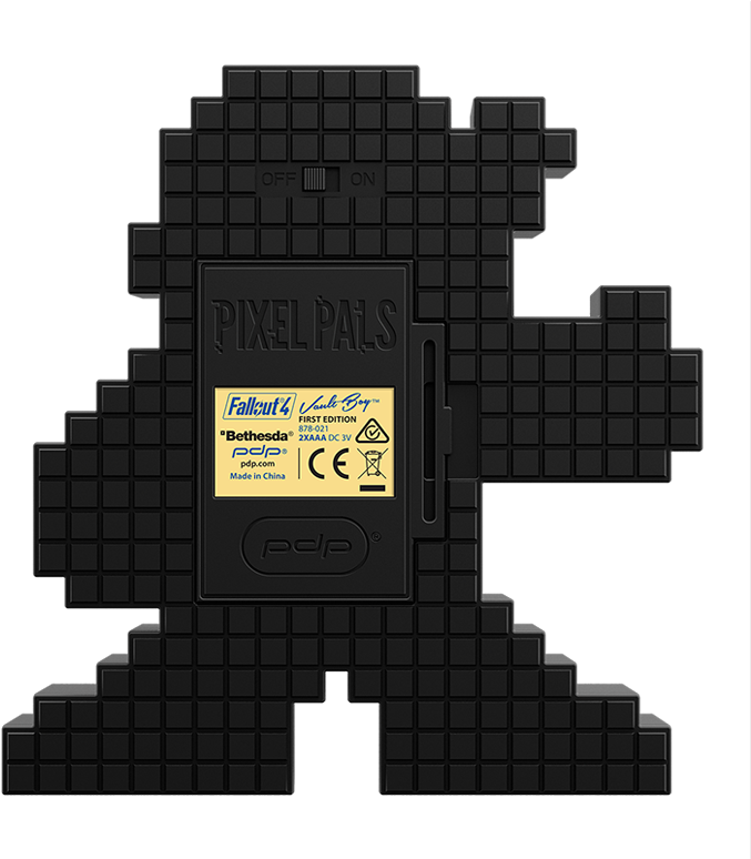 Pdp Pixel Pals - Pixel Pals Fallout 4: Vault Boy Black (800x800), Png Download