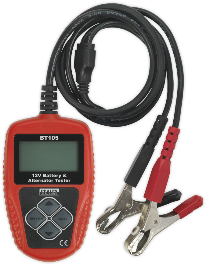 Homesealey Toolsvehicle Service Toolselectricsbattery - Sealey Bt105 - Digital Battery & Alternator Tester (900x900), Png Download