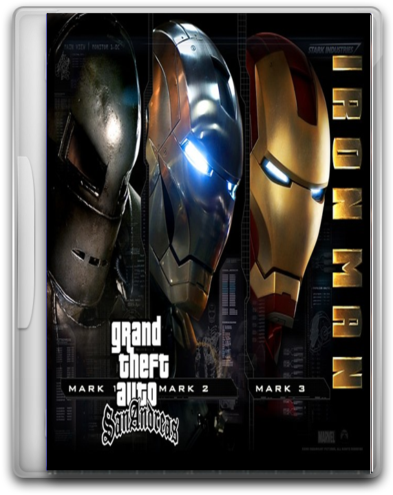 Gta San Andreas Ironman Mod Pc Game Full Version Download - Iron Man 2 (571x720), Png Download