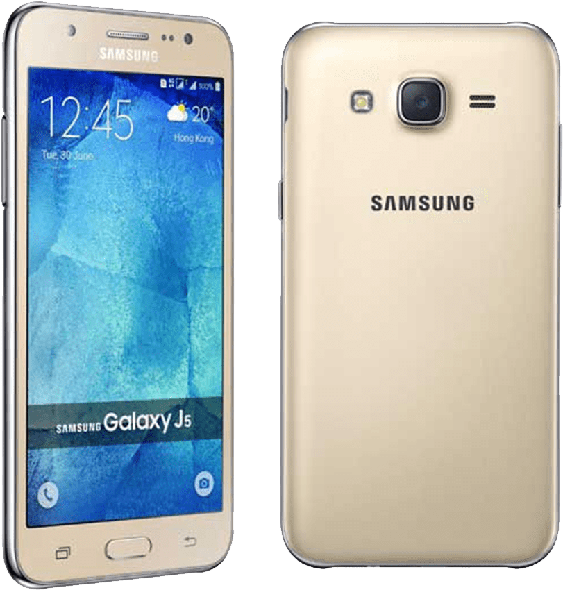 Download Samsung Galaxy J5 Dual Sim Cellphone Gold Galaxy J5 Gold Png Image With No Background Pngkey Com
