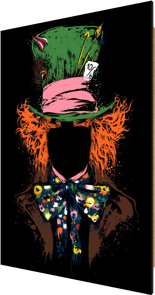 Mad Hatter, Cat, Alice, Wonderland, Cheshire, Cheshire - Chapeleiro Da Alice No Pais Da Maravilha (535x1010), Png Download