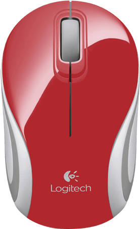 Product Image - Wireless Mini Mouse M187 Red (peripherals) (652x560), Png Download