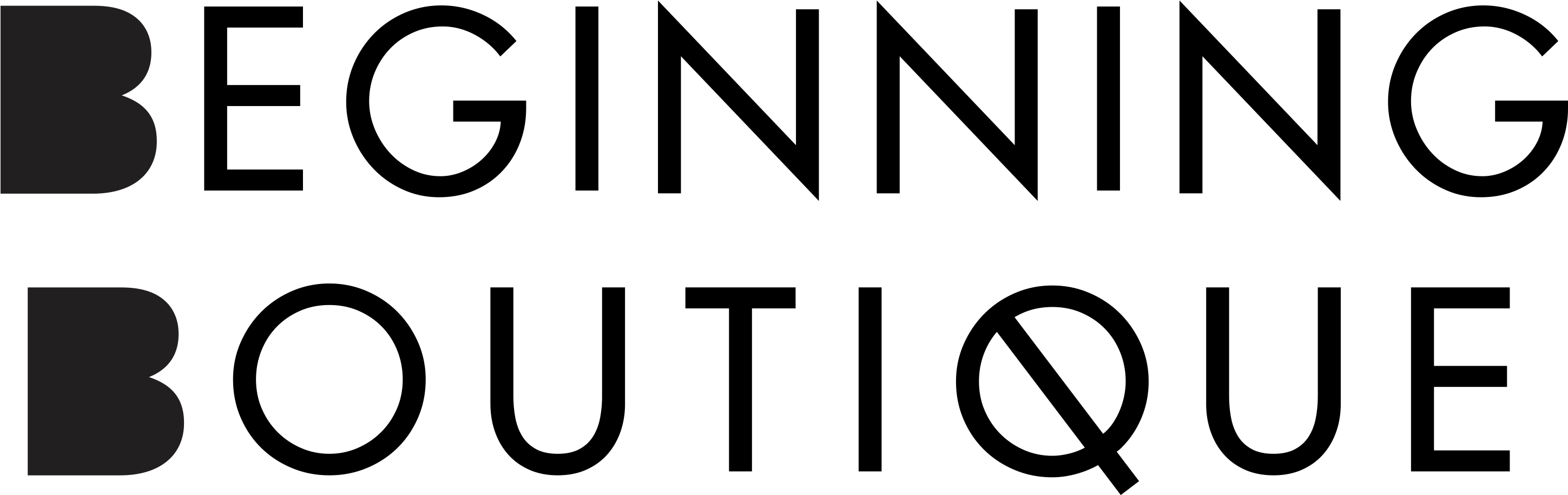 Beginning Boutique Logo (3000x1000), Png Download