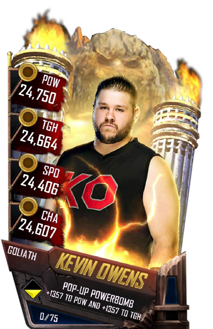 Kevinowens S4 20 Goliath - Wwe Supercard Goliath Cards (733x1158), Png Download