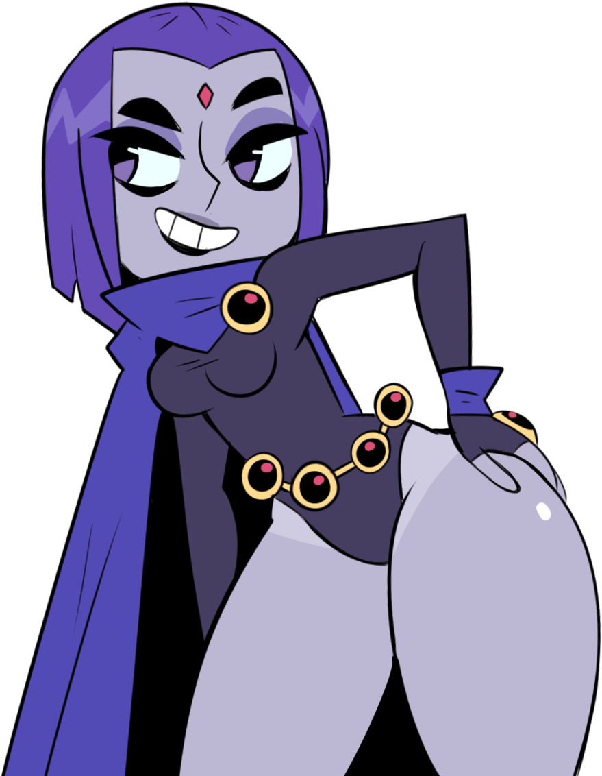 Fictional Character Purple Cartoon Vertebrate Violet - Raven From Teen Titans (1280x1243), Png Download