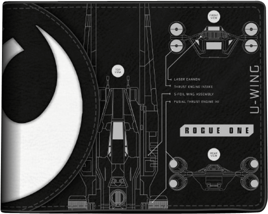 Rogue One Death Star U Wing Split Logo Bi Fold Wallet - Wallet: Star Wars Rogue One - Death Star/u-wing Split (555x555), Png Download