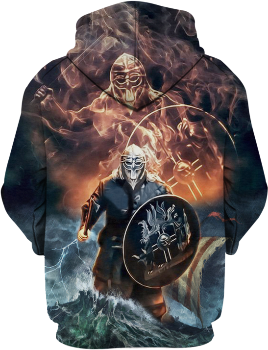 Vikings Hoodie 3d Vikings Hoodie 3d - Sweatshirt (760x759), Png Download
