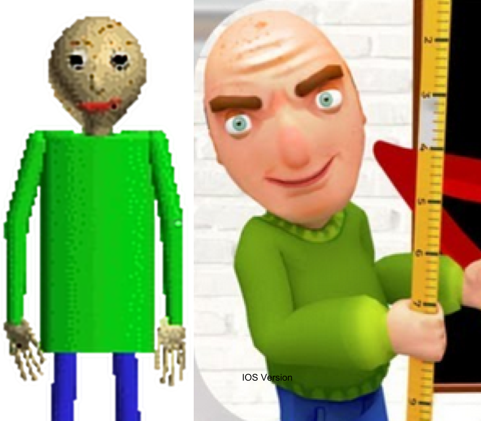 The Ios Version Of Baldi Tho (956x838), Png Download